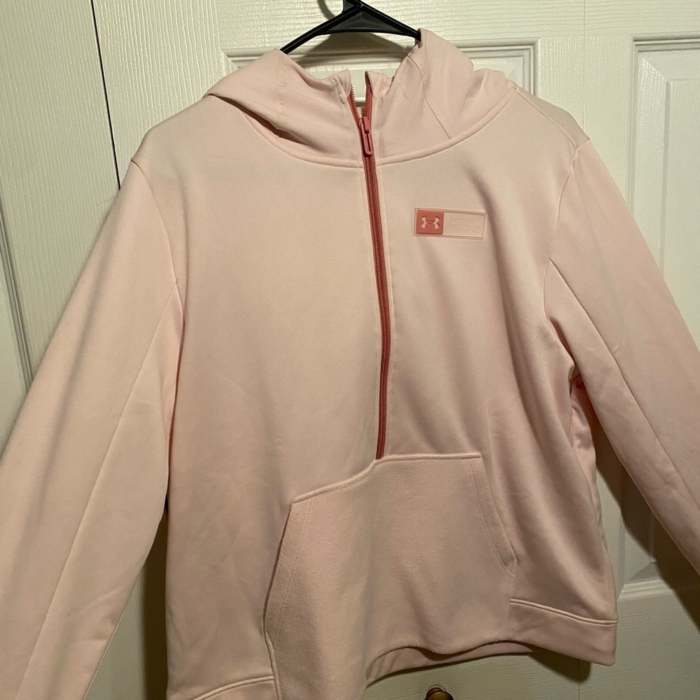 Pink under armor hoodie size large